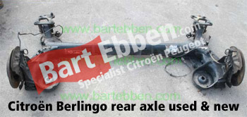 Citroen Berlingo rear axle used disc brakes model Citroen Berlingo rear axle used disc brakes model