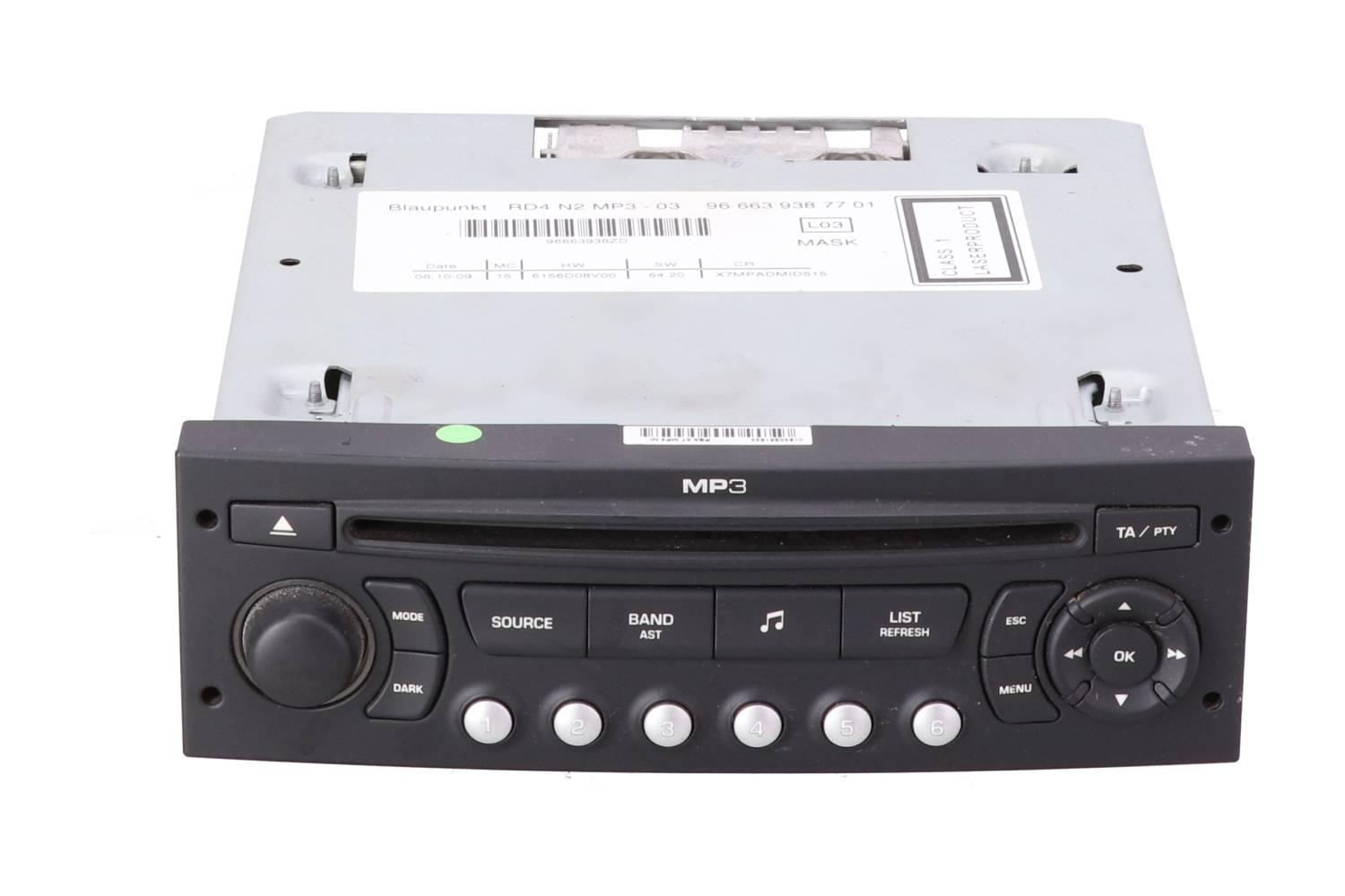 BLAUPUNKT RD4 N2 MP3-03 9666393877 96663938ZD 6574PA RP 6579PQ 6574PC NFP
