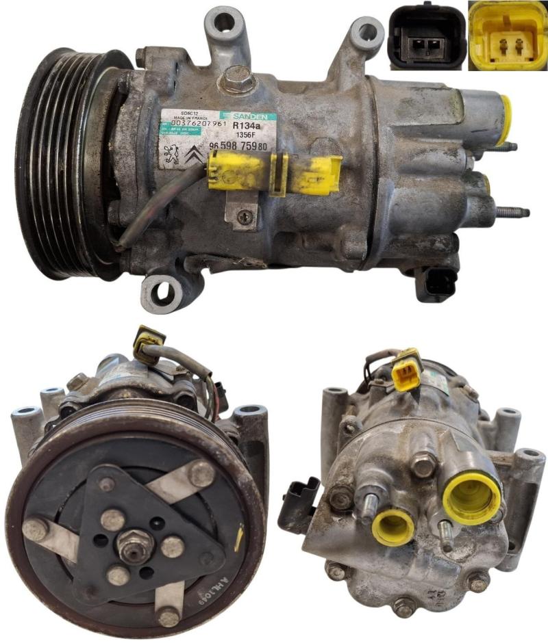 HDI 2.0 16V RHR RH01 DW10BTED4/ SANDEN 1356 9659875980 SD6C12/ ZIE 6453WR RP 648711