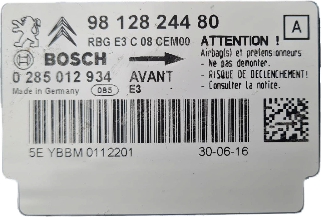 BOSCH 0285012934 9812824480 RP 9829535580