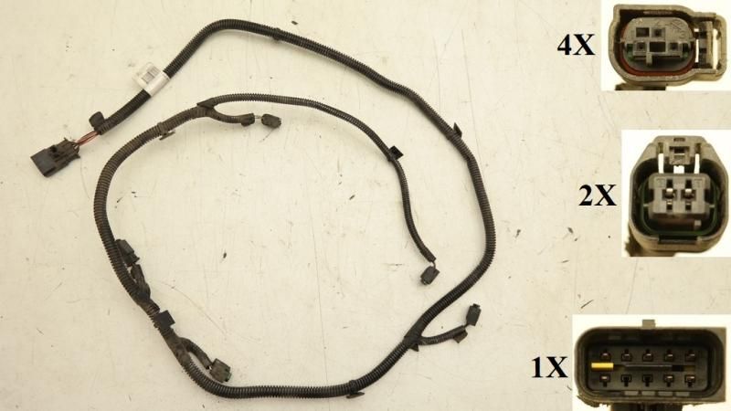 T9/ KABELBOOM IN ACHTERBUMPER/ ZONDER DODEHOEK BEWAKINGSSYSTEEM/ BREAK/ 7 STEKKERS: 4X PDC SENSOR, 2X KENTEKENVERLICHTING, 1X AANSLUITING KABELBOOM IN AUTO/ 1318292X/ ZIE 9803266080