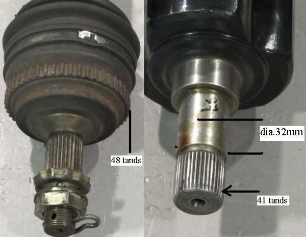 B 3.0 V6 ZPJ-ZPJ4/ HAND/ MG/ BAKZIJDE 41 SPLAINS DIA.32MM/ 8JN73 8JN92/ ZIE 3272P3 3272P4 3272N8