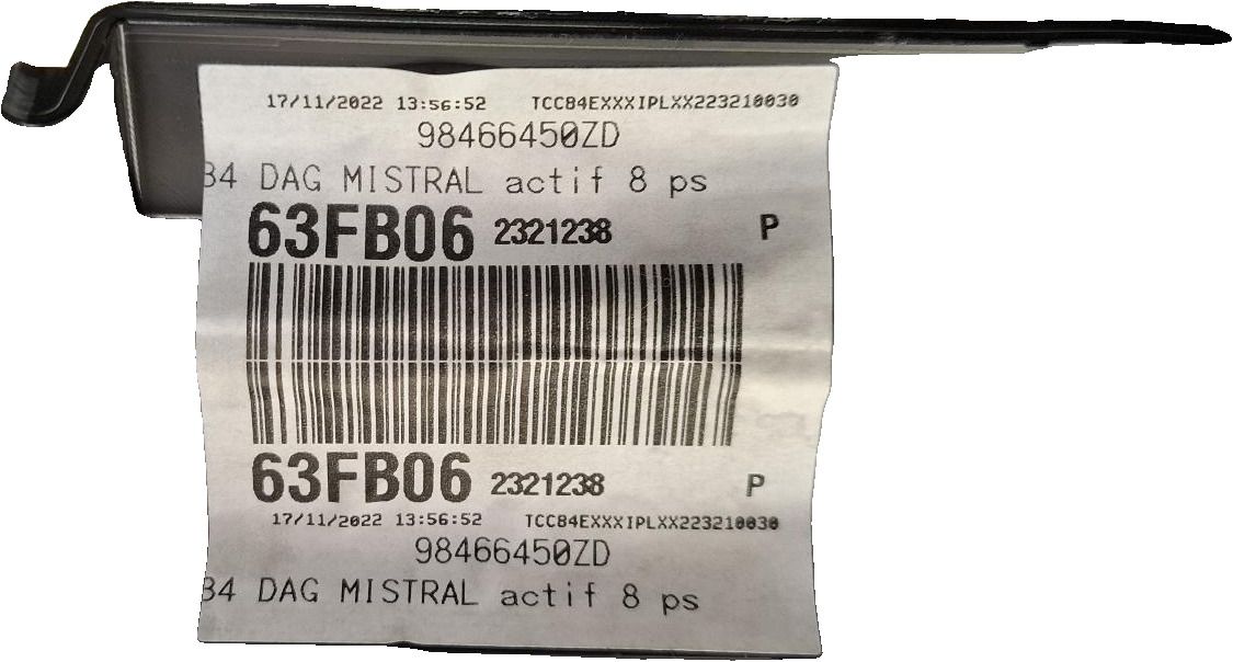 HZD ZWART MISTRAL A2 !KLEINE BESCHADIGING BOVEN OP 98466450ZD 16864245ZD MET ZIJPANELEN LINKS 98170774ZD EN RECHTS 98170177ZD