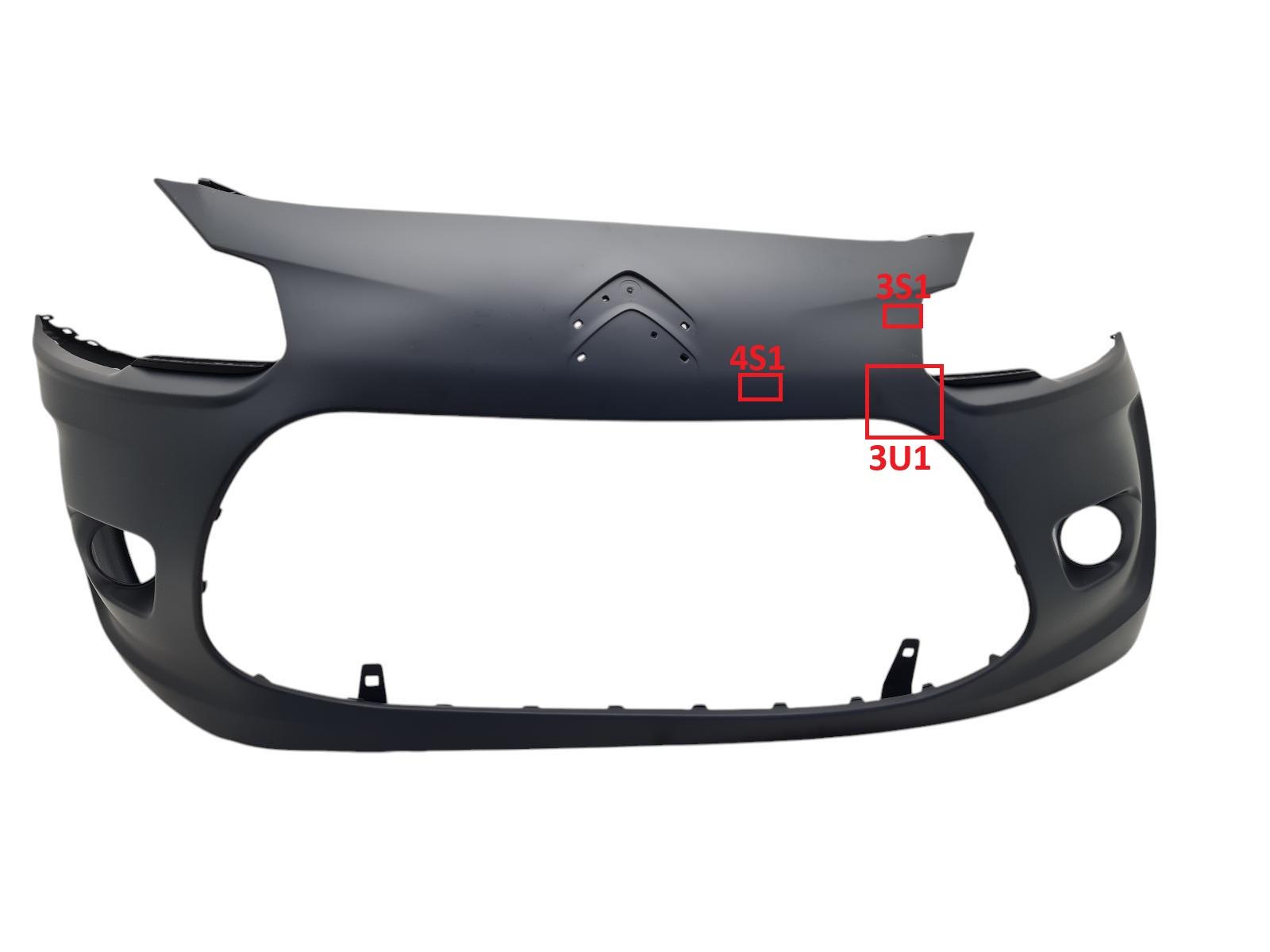 Bumper Front T3/ A51/ Zonder Lijsten/ 9683447077/ Zie 7401tn