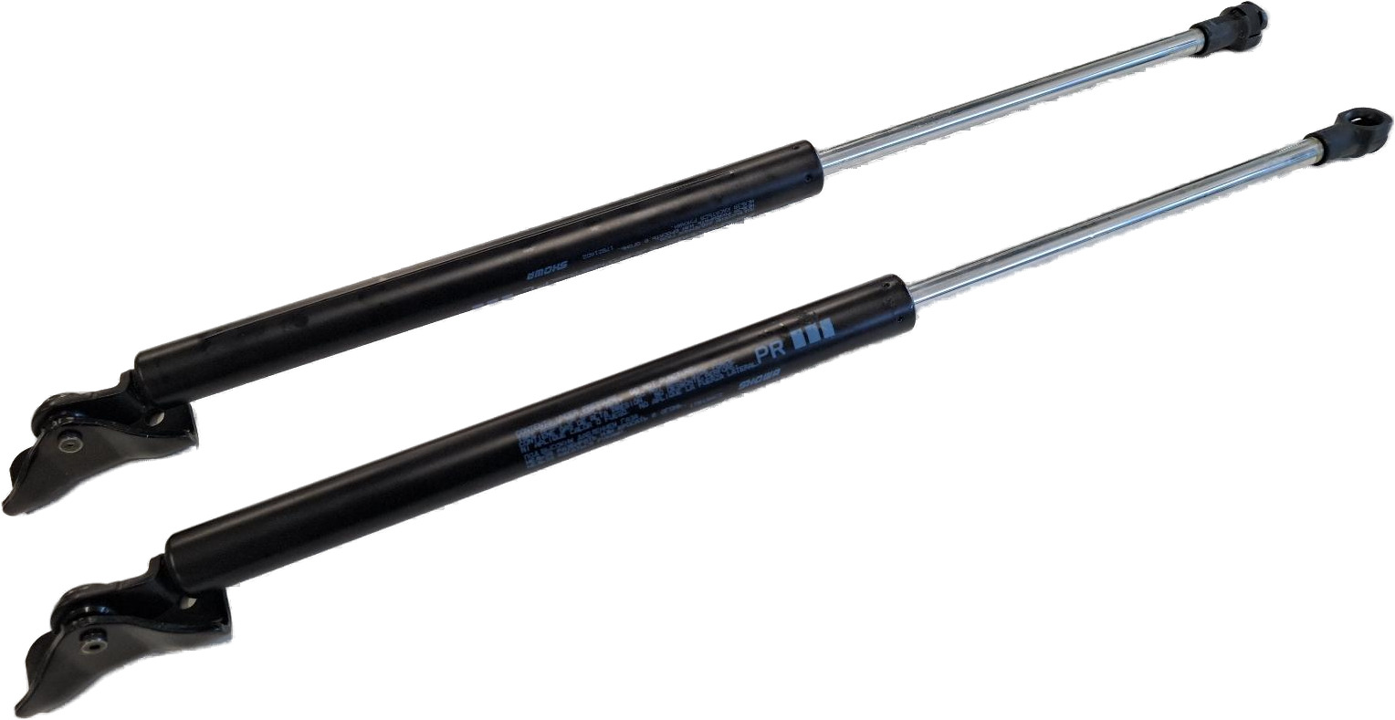 NIEUW, SET VAN 2 GASDEMPERS. SHOWA 17B18AC2 17B21AD2 LINKS 1607549480 1623232080 RP 1687264580 EN RECHTS 1607549580 1623232280 RP 1687264680 SET 1624230780